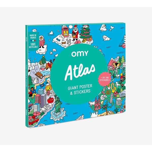 Poster géant + 100 stickers Atlas