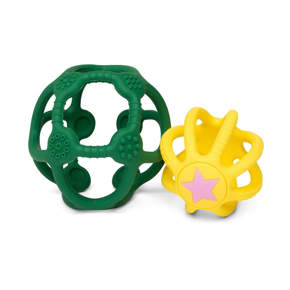 Balles sensorielles - vert et jaune