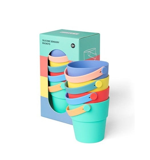 Lot de 4 petits seaux en silicone