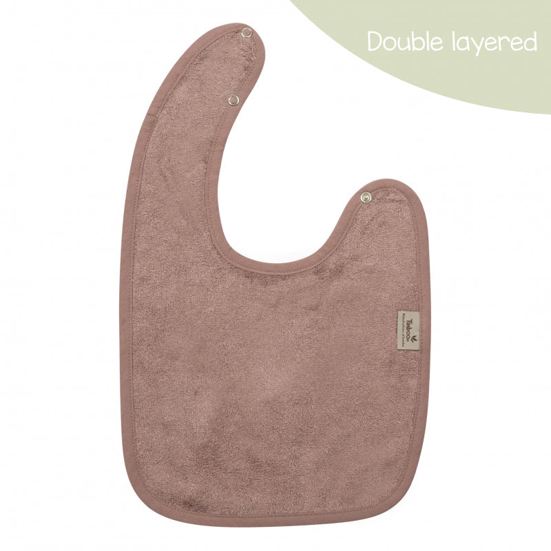 Bavoir bambou double épaisseur - mellow mauve liste #367270