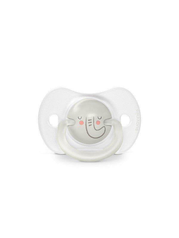 Lot de 2 sucettes Night & Day 6-18m Elephant