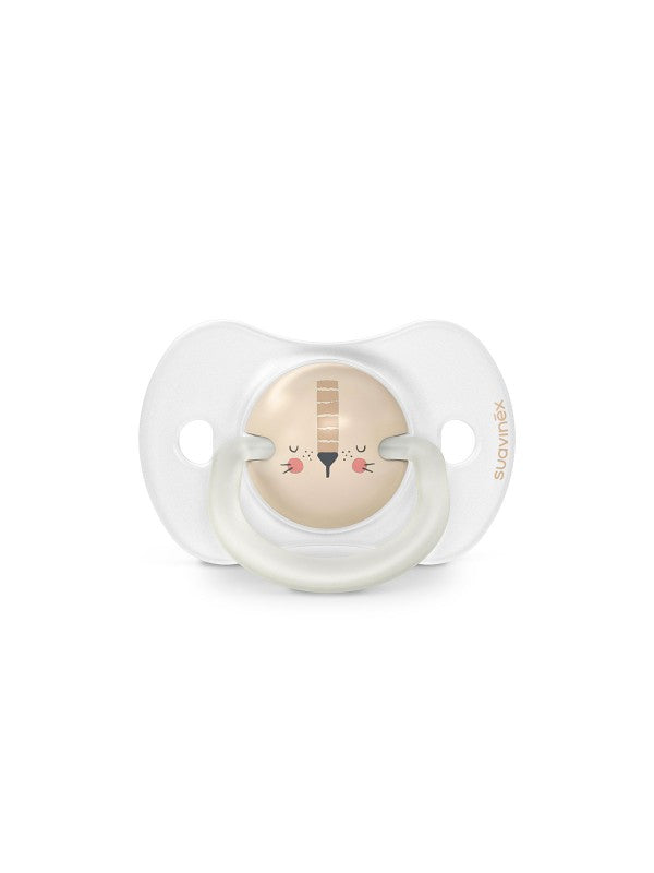 Lot de 2 sucettes Night & Day 6-18m Lion