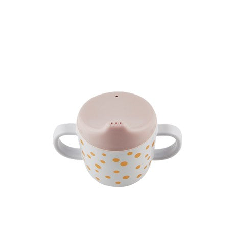Gobelet bec happy dots gold/powder