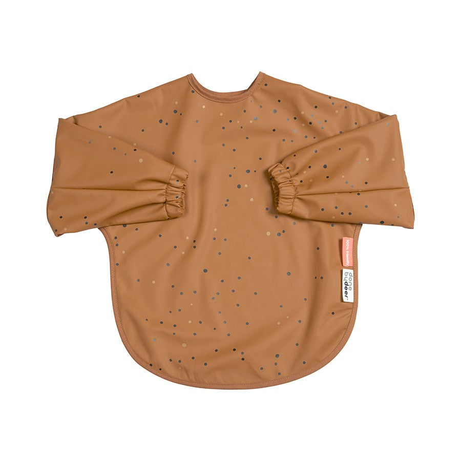 Bavoir longue manche dreamy dots moutarde