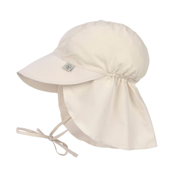 Casquette protège nuque enfants (anti-UV), blanc cassé 3-6m
