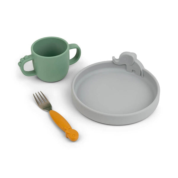 Dinner set silicone Peekaboo - Color Mix