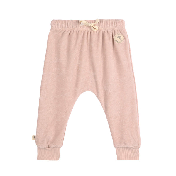 Pantalon éponge Terry - rose poudré