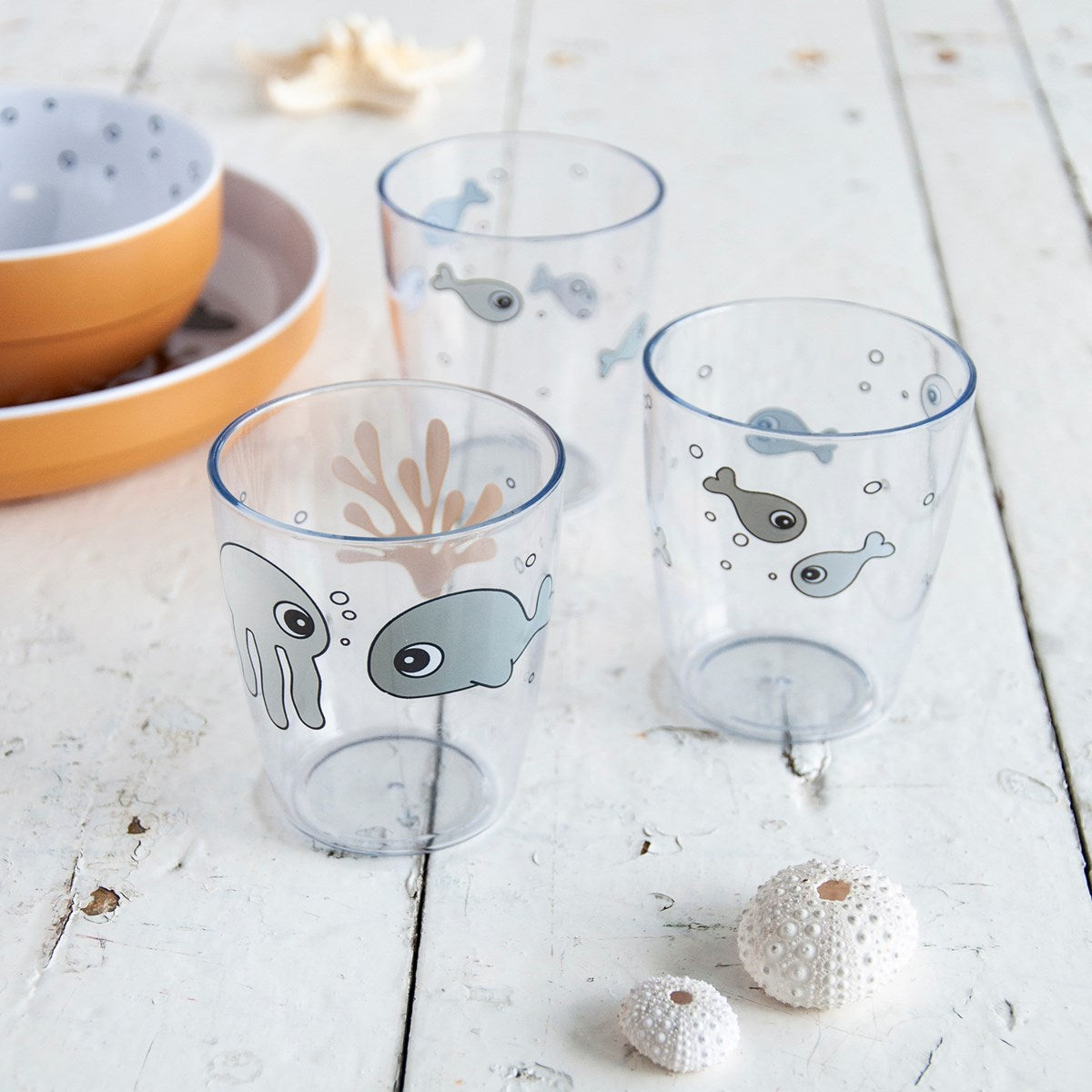 Lot de 3 mini verres Yummy Sea Friends