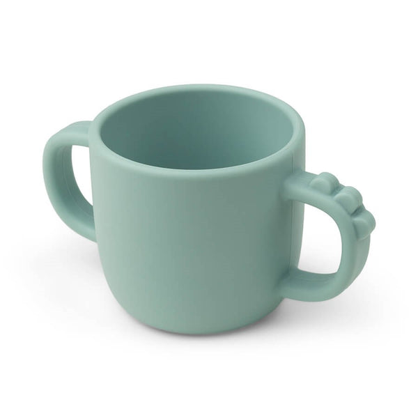 Mug silicone avec anse bleu