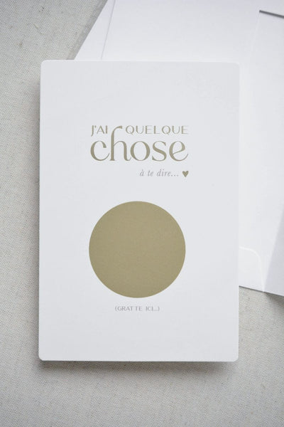 Carte annonce à gratter grossesse