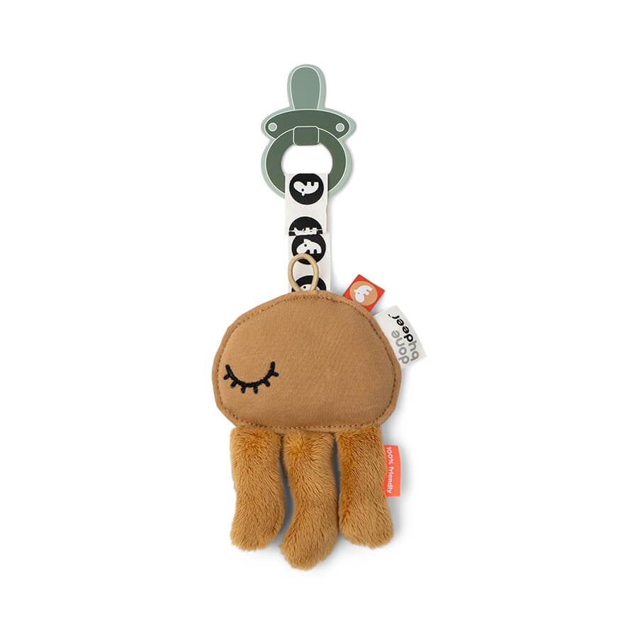 Doudou attache sucette Jelly Moutarde