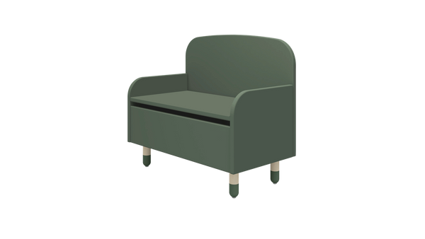 Banc coffre de rangement Dots - Deep Green