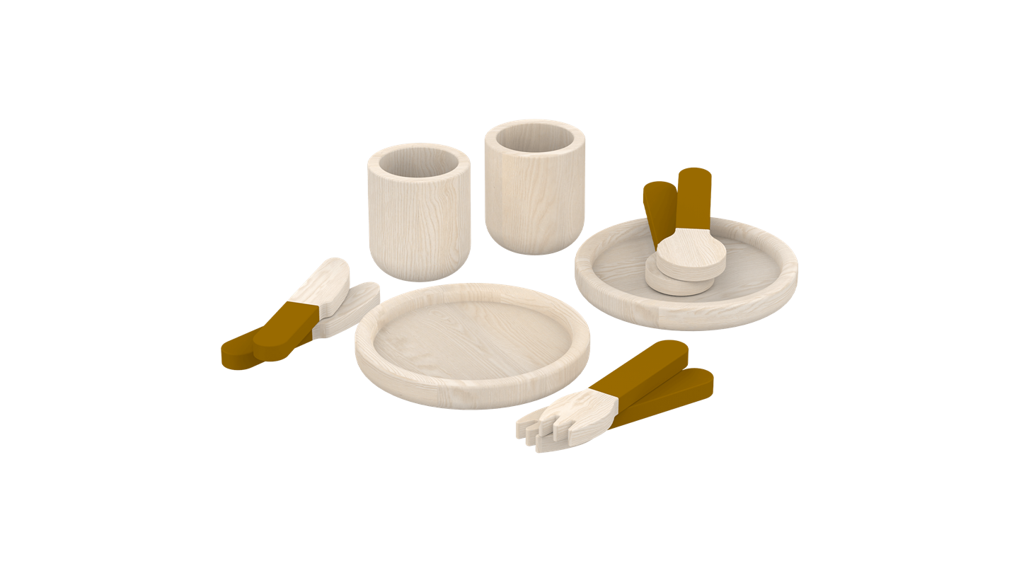 Dinette en bois - Mustard