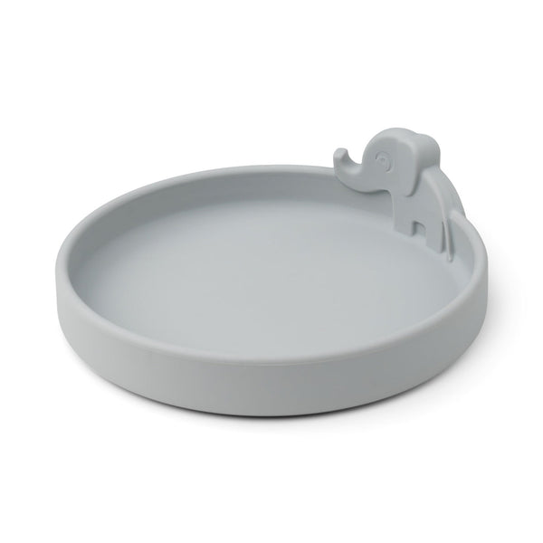 Assiette en silicone Elphee gris