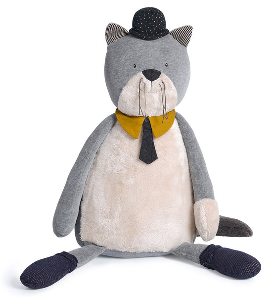 Chat géant gris clair Fernand - Les Moustaches