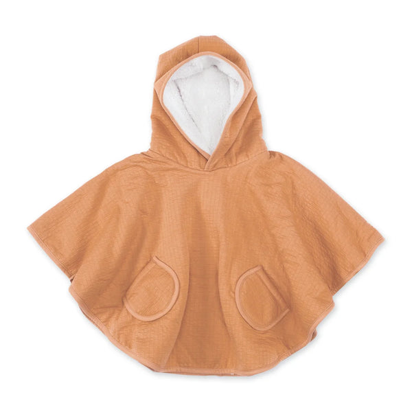 Poncho de voyage 9-36m biscuit tetra jersey + teddy