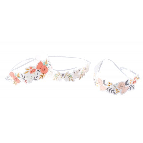 Set de 6 bracelets de fleurs en carton