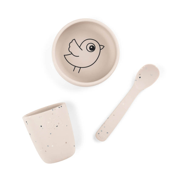 Dinner set silicone Birdee - Sand