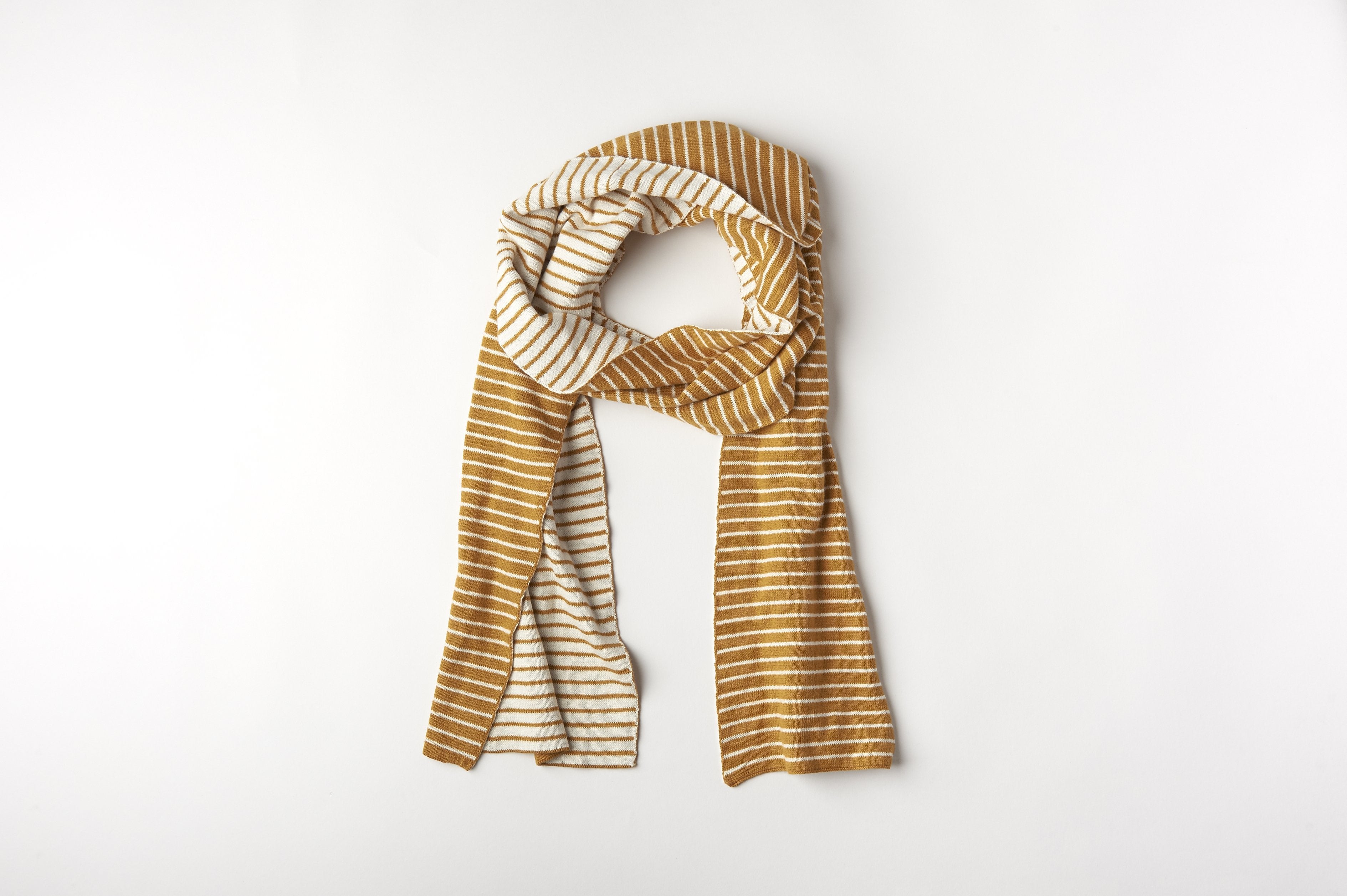 Echarpe Tricot La Linea Cinnamon + Off White