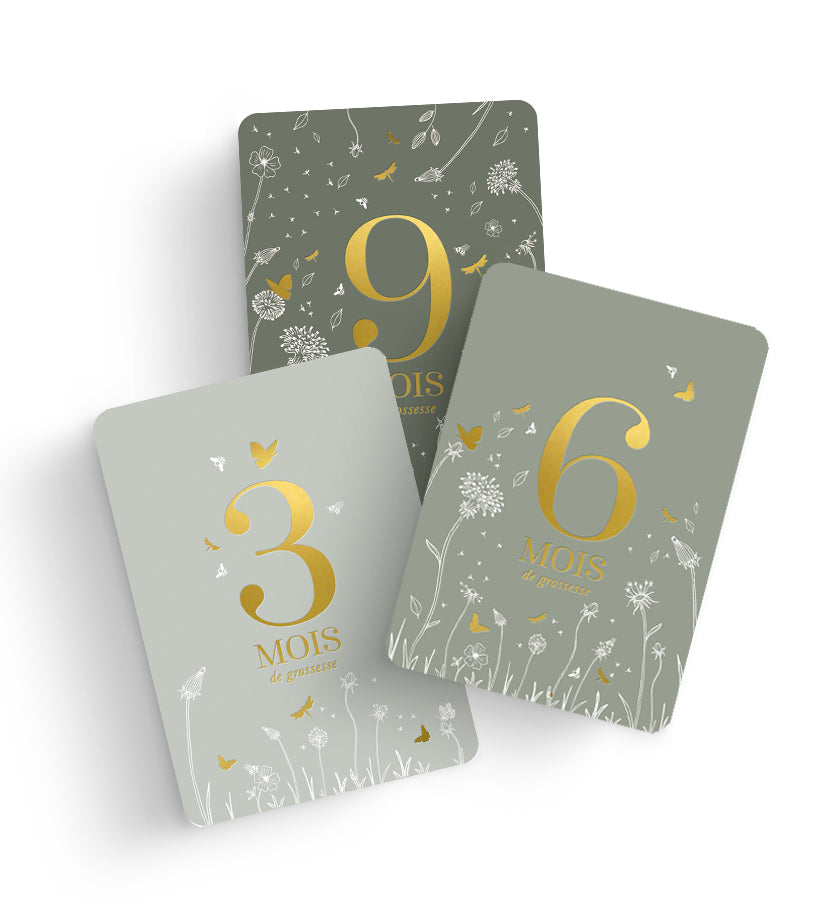 Cartes grossesse au jardin