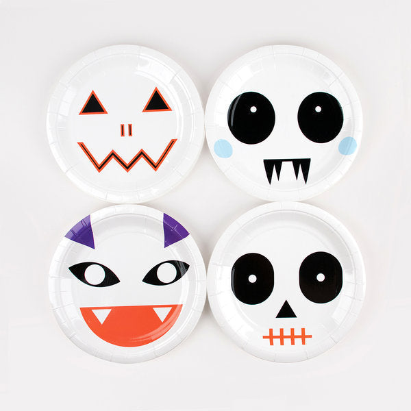 Petite assiette en carton mini monstres