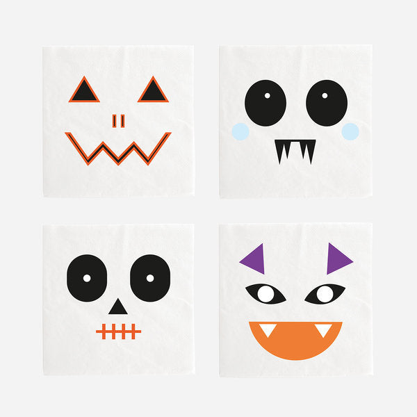 Serviettes en papier Mini Monstres