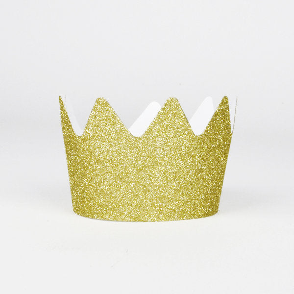 8 couronnes glitter - Doré