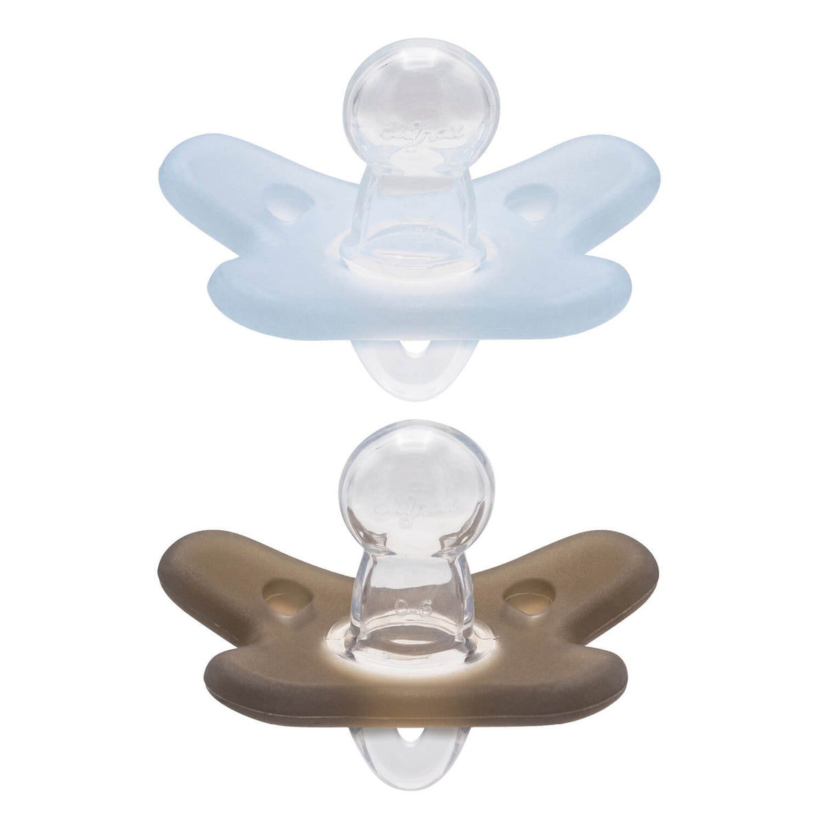 Lot de 2 sucettes 0-6m Natural silicone