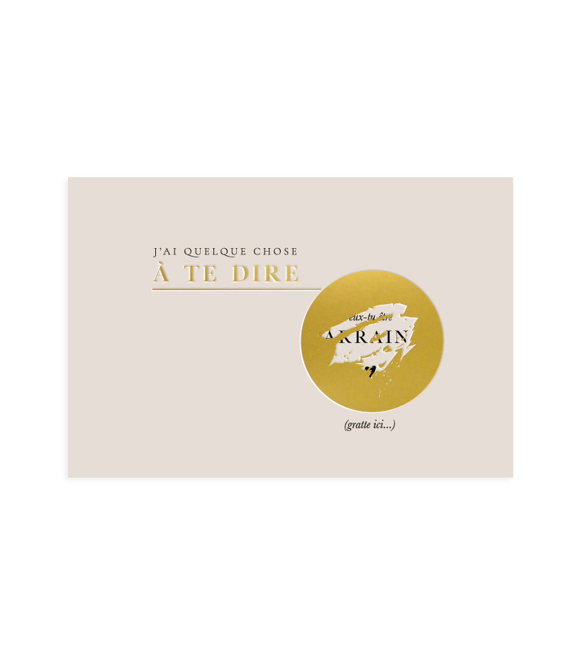 Carte annonce à gratter "Veux-tu être parrain ?"