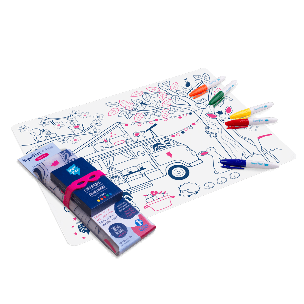 Set coloriage en silicone + feutres - Dream Van