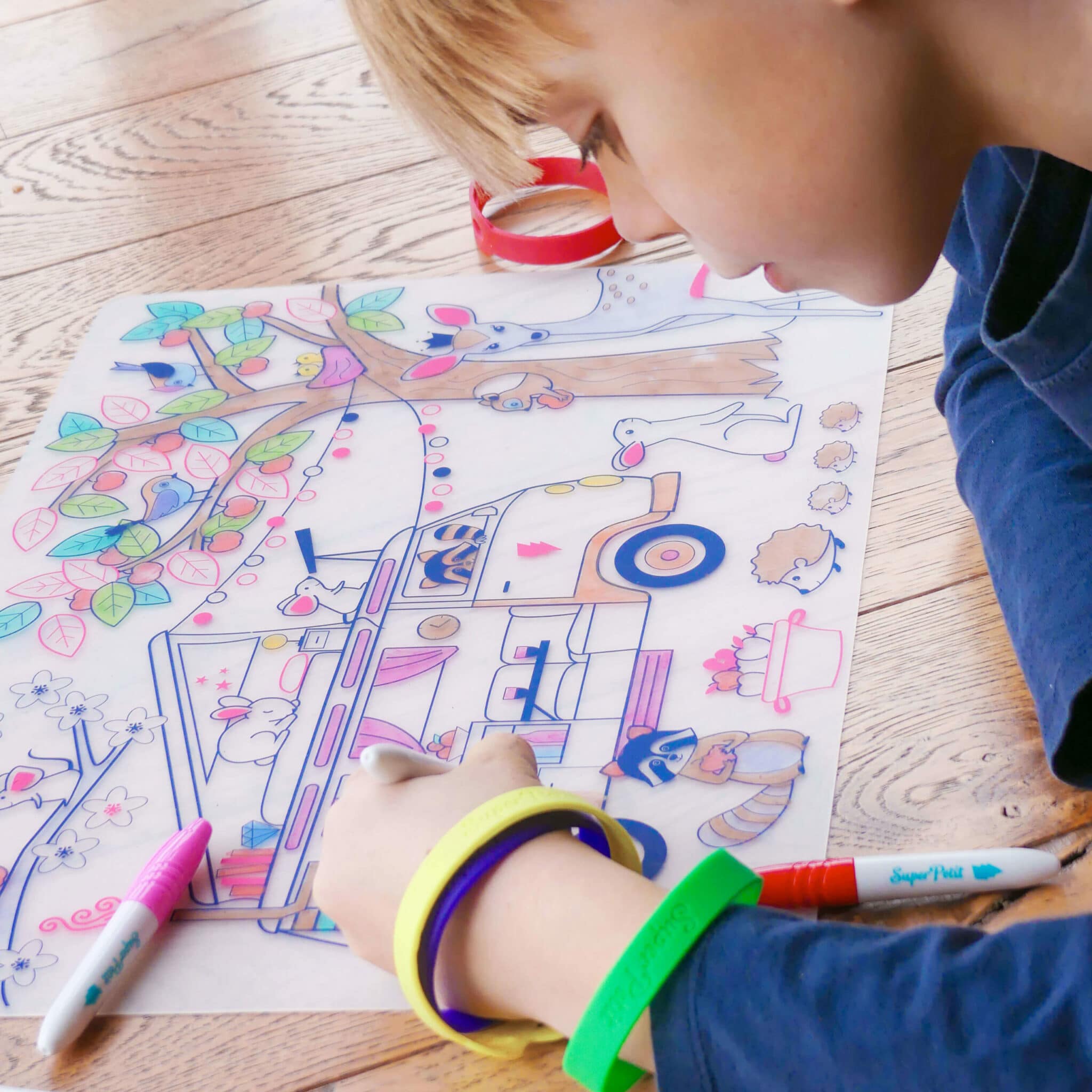 Set coloriage en silicone + feutres - Dream Van